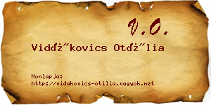 Vidákovics Otília névjegykártya
